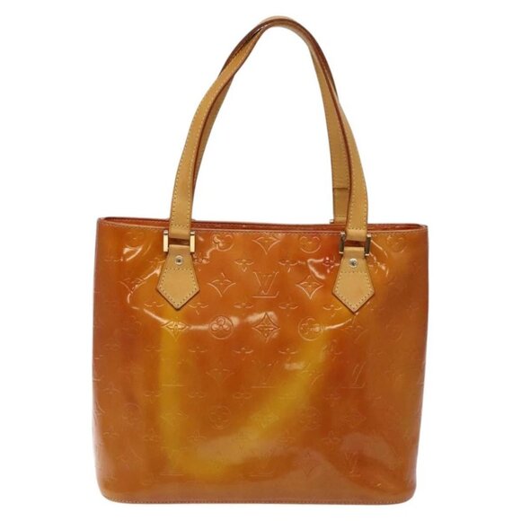 LOUIS VUITTON Monogram Vernis Houston Hand Bag Beige - Picture 1 of 14